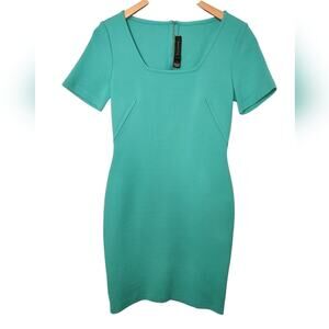 ST. JOHN collection knit short sleeve stretch dress 8